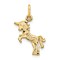 10K Yellow Gold Baby Unicorn Charm Polished Jewelry 22mm x 11mm